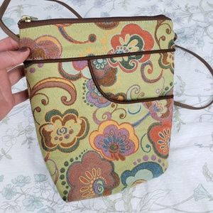 Vintage Multicolor Floral Crossbody Bag